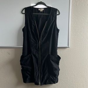 Michael Kors black zip up dress